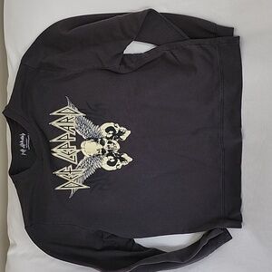 Def Leppard logo charcoal grey sweatshirt